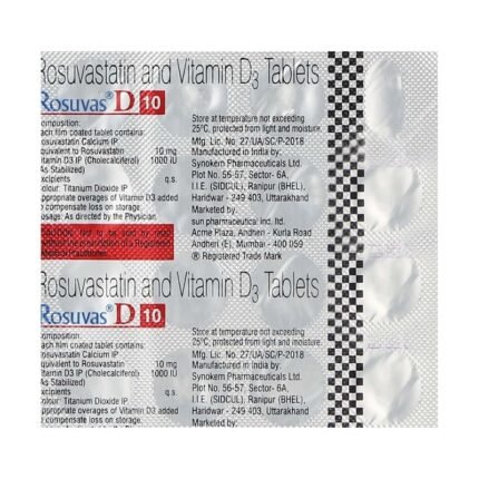 Buy ROSUVAS D 10 Online at Classic Medico