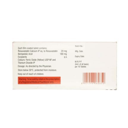 Buy ROSUVAS B 20 Online at Classic Medico
