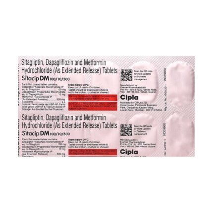 Buy SITACIP DM 100/10/500 Online at Classic Medico