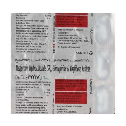Buy AMARYL MV 1 Online at Classic Medico