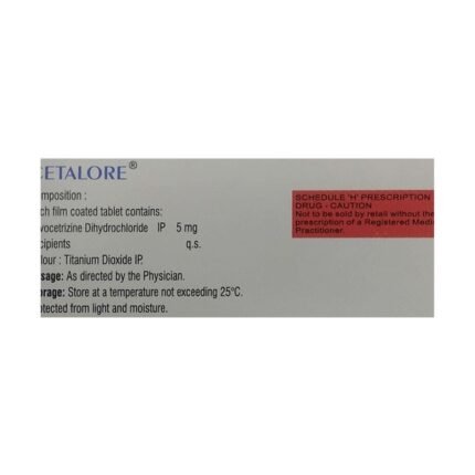 Buy CETALORE 5MG Online at Classic Medico