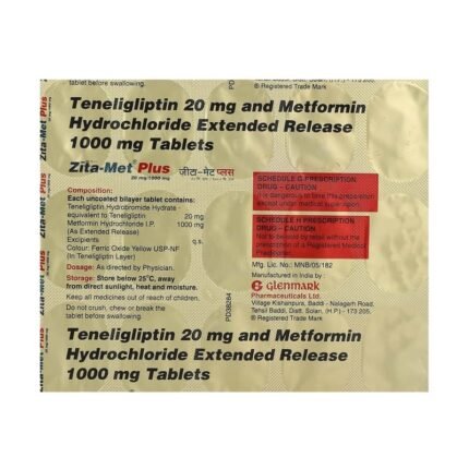 Buy ZITA MET PLUS 20/1000 Online at Classic Medico