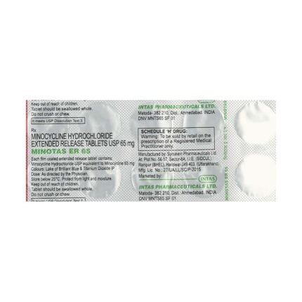 Buy MINOTAS ER 65 Online at Classic Medico