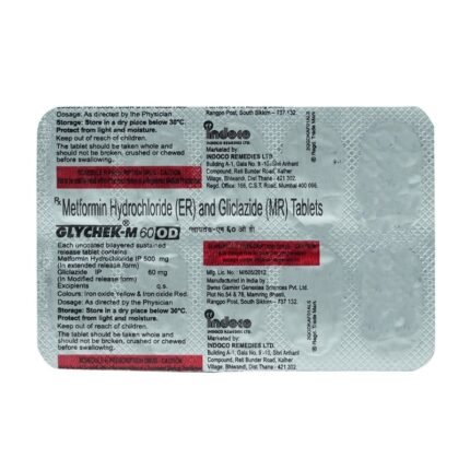 Buy GLYCHEK M 60 OD Online at Classic Medico
