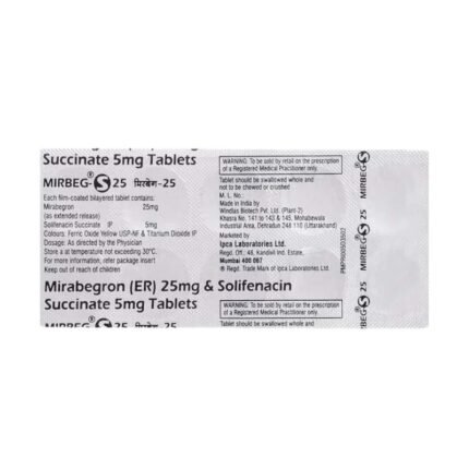 Buy MIRBEG S 25 Online at Classic Medico