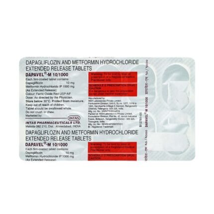 Buy DAPAVEL M 10/1000 Online at Classic Medico