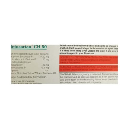 Buy METOSARTAN CH 50 Online at Classic Medico