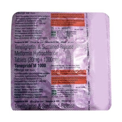 Buy TENEPRIDE M 1000 Online at Classic Medico