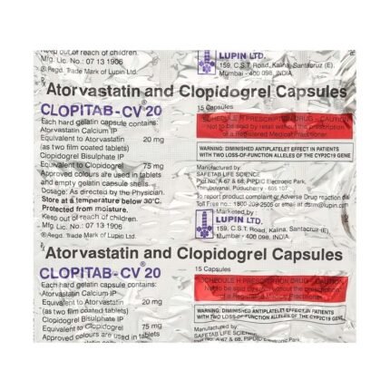 Buy CLOPITAB CV 20 CAP Online at Classic Medico
