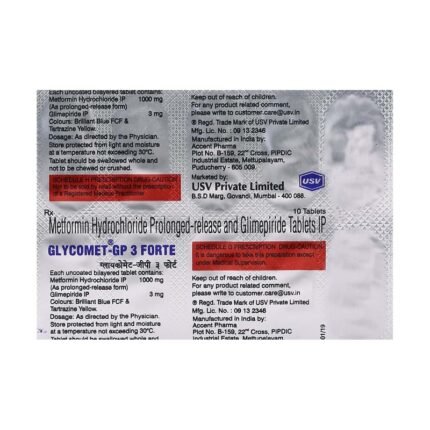 Buy GLYCOMET GP 3 FORTE Online at Classic Medico