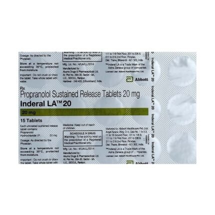 Buy INDERAL LA 20 Online at Classic Medico