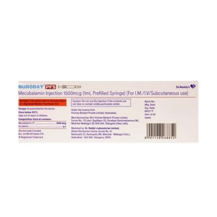 Buy NURODAY 1500 INJECTION Online at Classic Medico