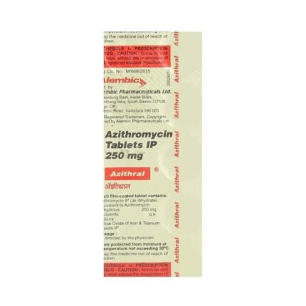 Buy AZITHRAL 250 Online at Classic Medico