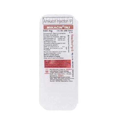 Buy MIKACIN 500 INJECTION Online at Classic Medico