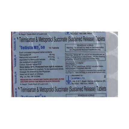 Buy TELISTA MT 50 Online at Classic Medico