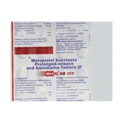 Buy MET XL AM 25/5 Online at Classic Medico