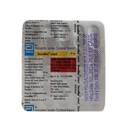 Buy DUVADILAN RETARD 40 Online at Classic Medico