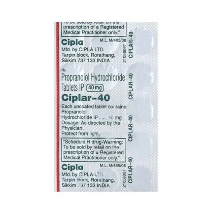 Buy CIPLAR 40 Online at Classic Medico