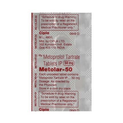 Buy METOLAR 50 Online at Classic Medico