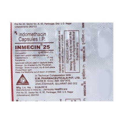 Buy INMECIN 25 Online at Classic Medico