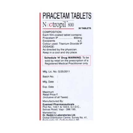 Buy NOOTROPIL 800 Online at Classic Medico