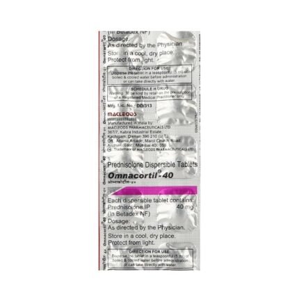 Buy OMNACORTIL 40 Online at Classic Medico