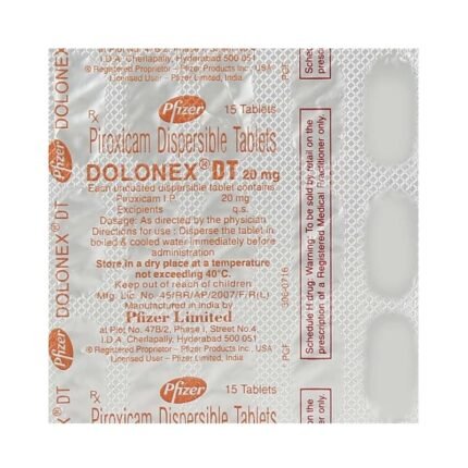 Buy DOLONEX DT 20 Online at Classic Medico