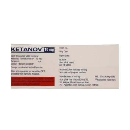 Buy KETANOV 10 Online at Classic Medico