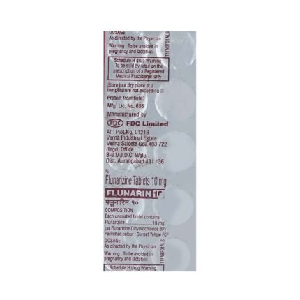 Buy FLUNARIN 10 Online at Classic Medico
