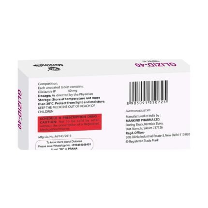 Buy GLIZID 40 Online at Classic Medico