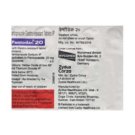 Buy PANTODAC 20 Online at Classic Medico