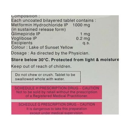 Buy GLUCONORM VG 1 FORTE Online at Classic Medico