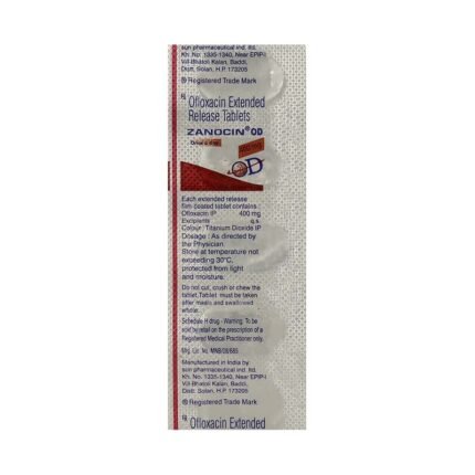 Buy ZANOCIN OD 400 Online at Classic Medico