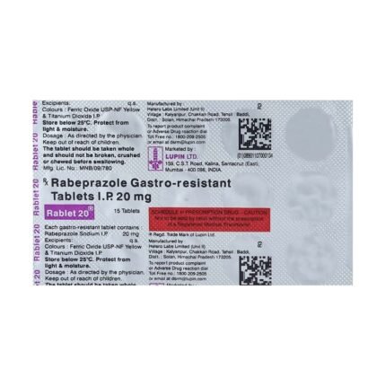 Buy RABLET 20 Online at Classic Medico