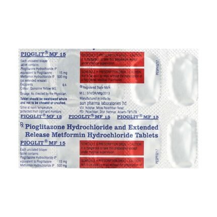 Buy PIOGLIT MF 15 Online at Classic Medico