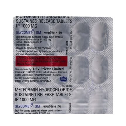 Buy GLYCOMET 1GM Online at Classic Medico