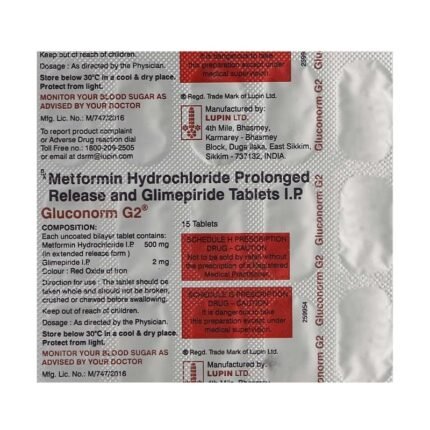 Buy GLUCONORM G 2 Online at Classic Medico