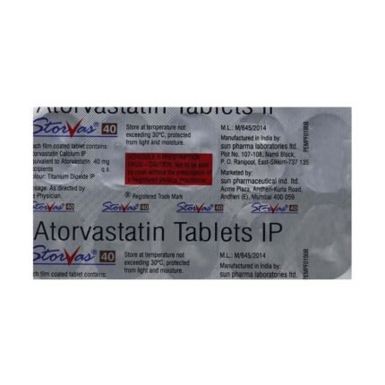 Buy STORVAS 40 Online at Classic Medico