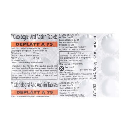 Buy DEPLATT A 75 Online at Classic Medico