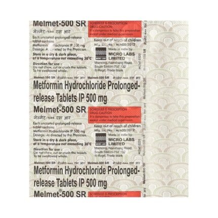 Buy MELMET SR 500 Online at Classic Medico