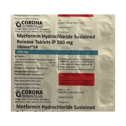 Buy OBIMET SR 500 Online at Classic Medico