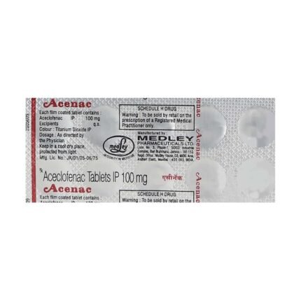 Buy ACENAC 100 Online at Classic Medico
