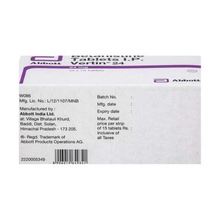 Buy VERTIN 24 Online at Classic Medico