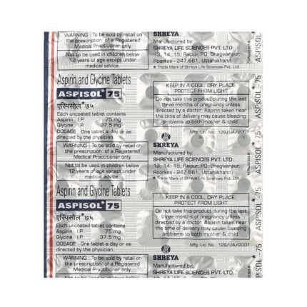 Buy ASPISOL 75 Online at Classic Medico