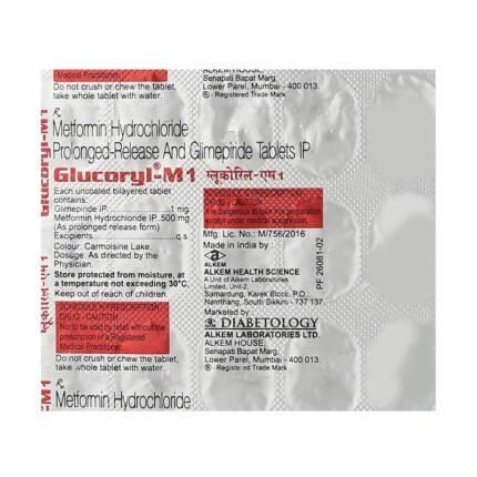 Buy GLUCORYL M 1 Online at Classic Medico