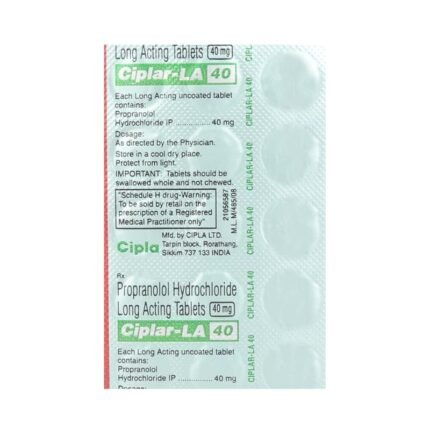Buy CIPLAR LA 40 Online at Classic Medico
