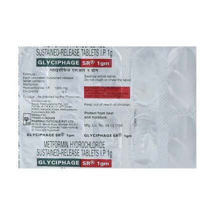 Buy GLYCIPHAGE SR 1GM Online at Classic Medico