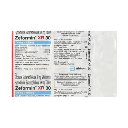 Buy ZEFORMIN XR 30 Online at Classic Medico