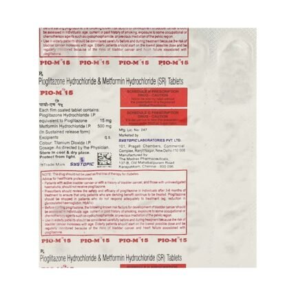 Buy PIO M 15 Online at Classic Medico