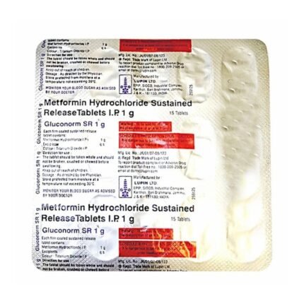 Buy GLUCONORM SR 1GM Online at Classic Medico